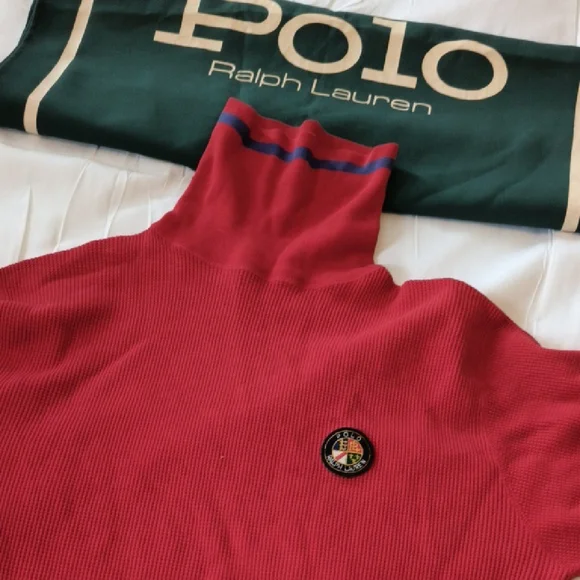 Polo by Ralph Lauren Red Turtleneck Sweater